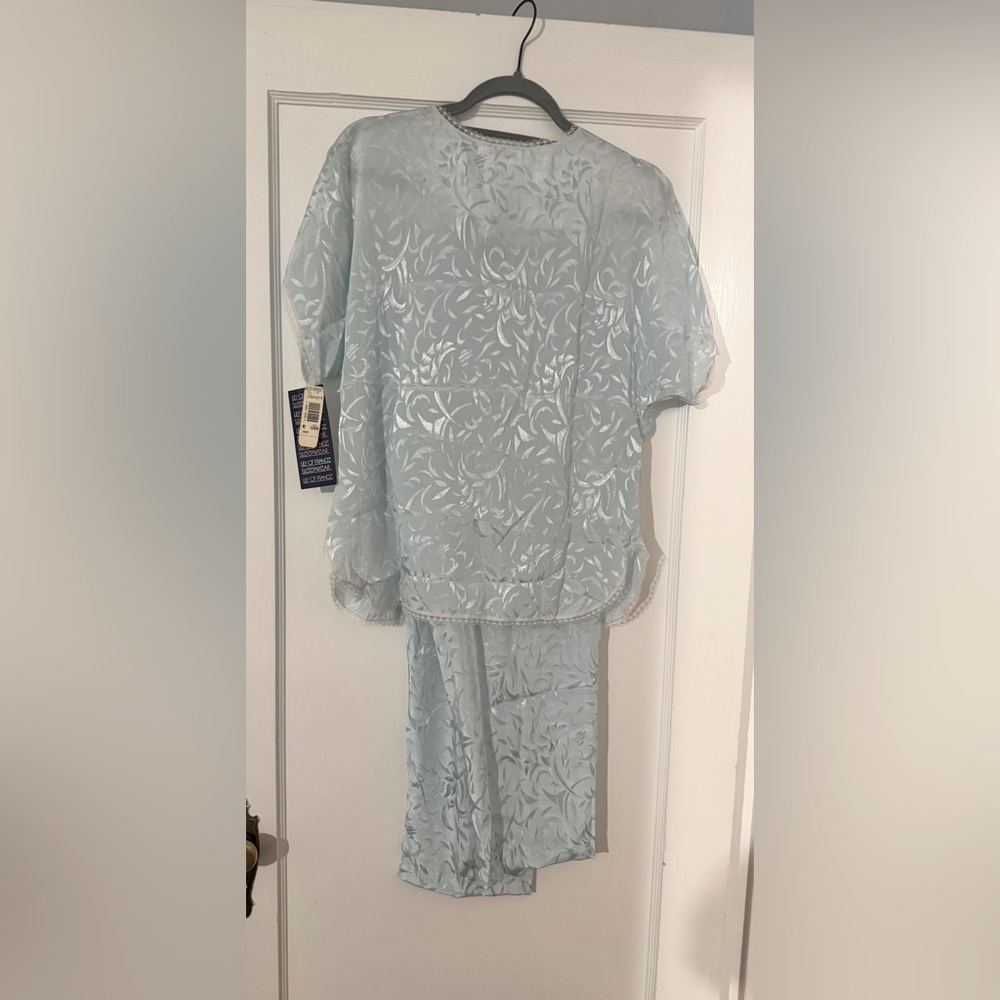 Vintage 1970’s Lily of France Blue Lace Pajama Set size M - Picture 4 of 5